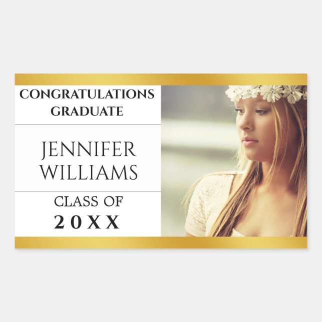 Sticker pour graduation Félicitations personnalisé (Devant)