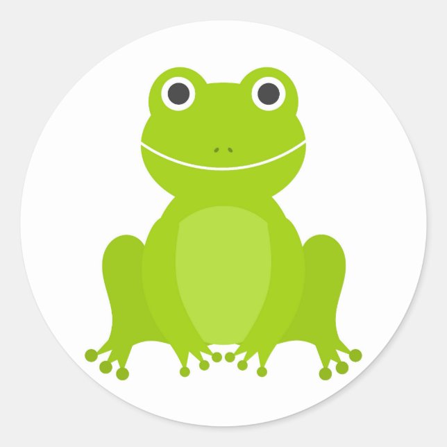 Sticker pour grenouille verte mignonne (Devant)