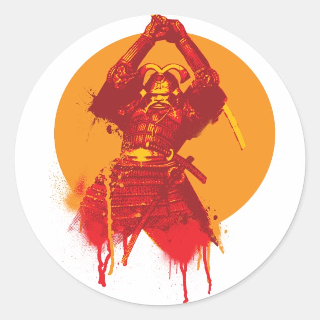 Sticker pour grève de Samurai (Devant)