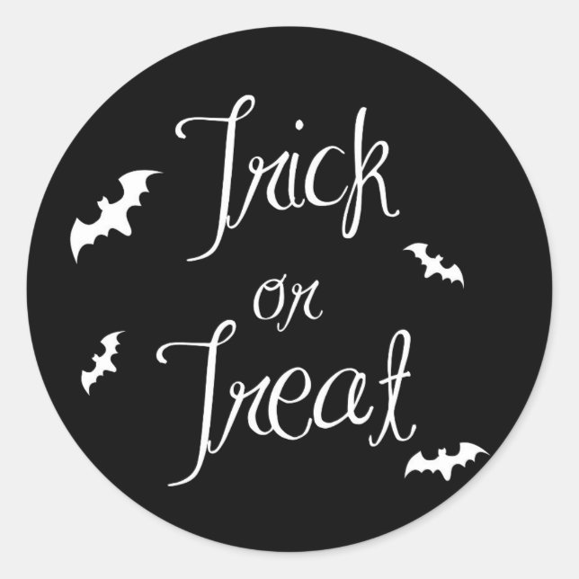 Sticker pour Halloween noir et blanc (Devant)