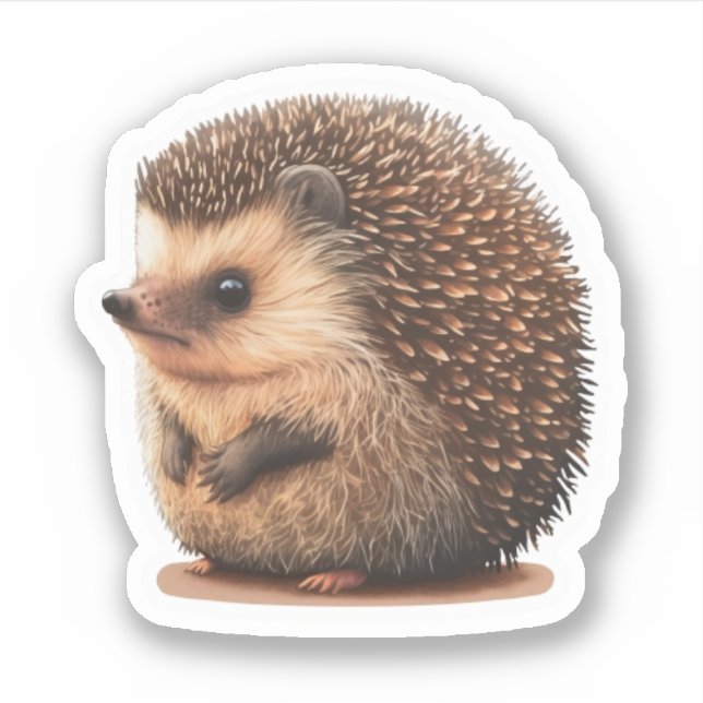 Sticker pour hérisson mignon (Devant)