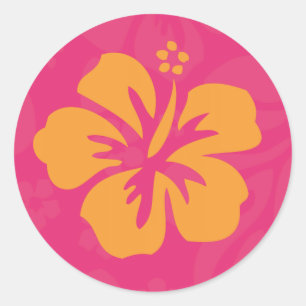 Sticker pour Hibiscus Orange Azalea