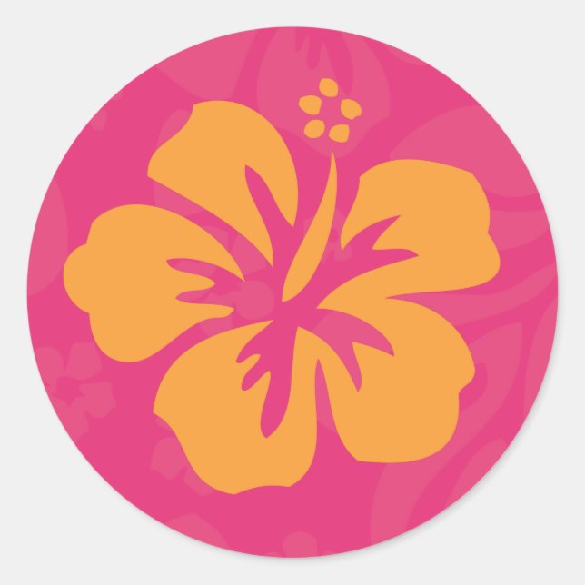 Sticker pour Hibiscus Orange Azalea (Devant)