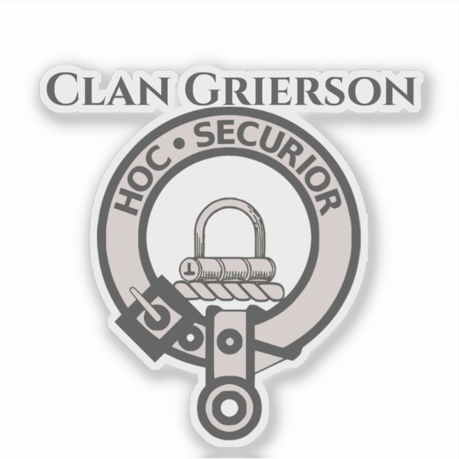 Sticker pour insigne de crête du Clan Grierson éco (Devant)