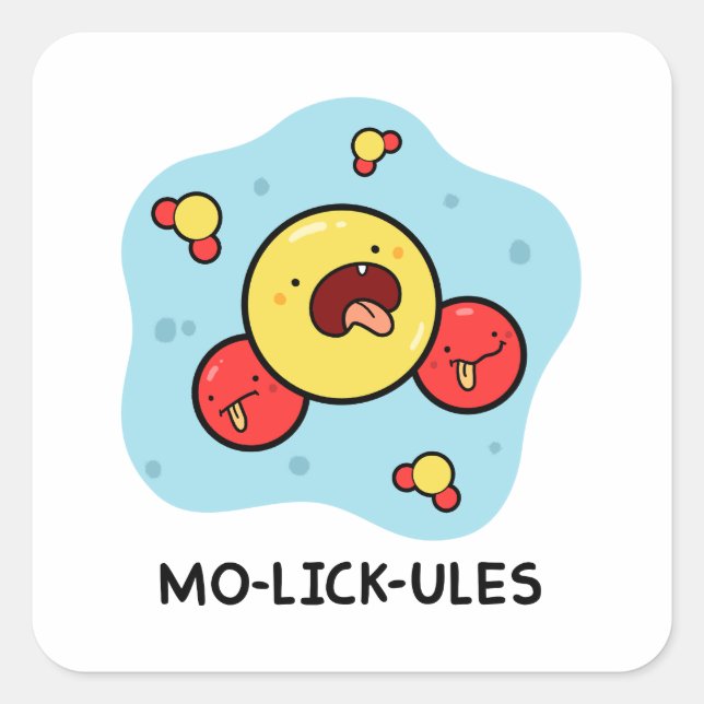 Sticker pour jeu de mots de science drôle Mo-lick- (Devant)