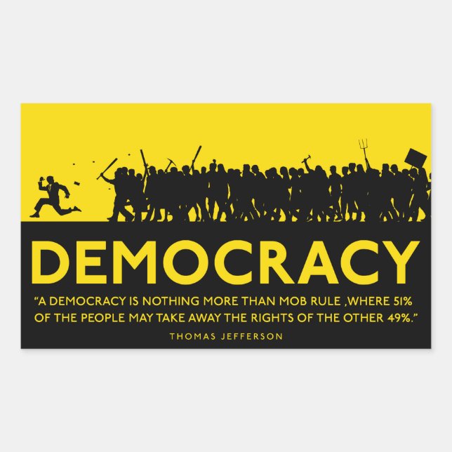 Sticker pour la démocratie (Devant)
