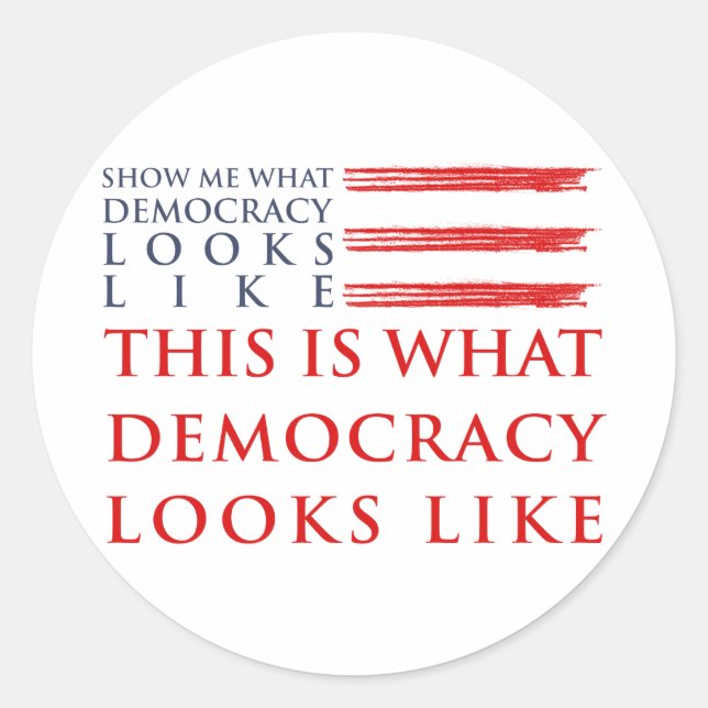 Sticker pour la démocratie (Devant)