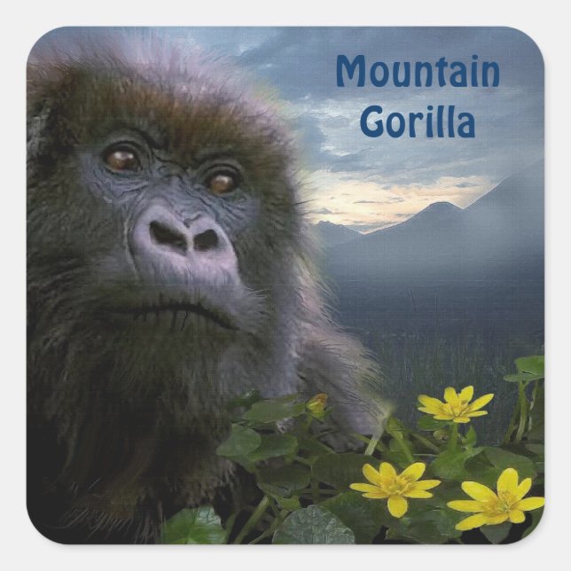 Sticker pour la faune africaine de Mountain Gorill (Devant)