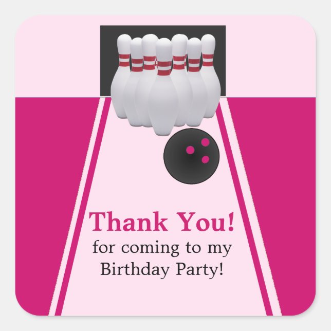 Sticker pour la fête d'anniversaire de Bowling Gir (Devant)