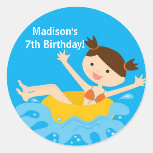 Sticker pour la fête de la piscine