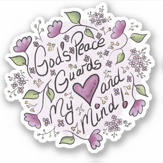 Sticker pour la paix de Dieu (Devant)