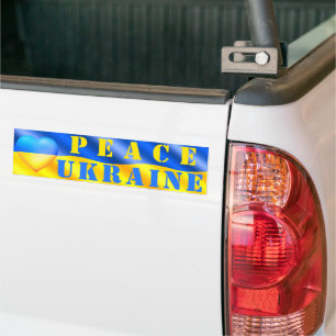 Sticker pour la paix en Ukraine Bumper Drapeau ukr