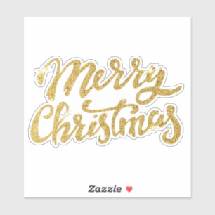 Sticker pour la Parties scintillant en or de Noël