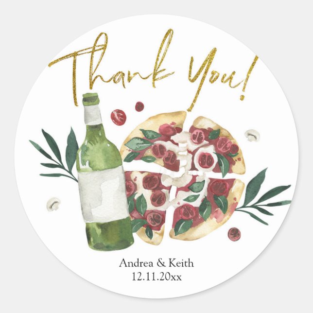 Sticker pour la pizza et le Merci de bière parfait (Devant)