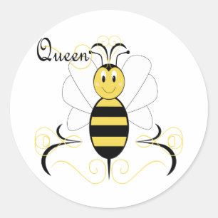 Sticker pour la reine d'abeille souriante