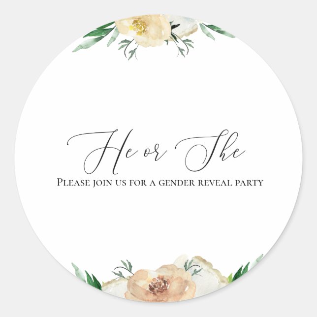 Sticker pour la révélation de genre florale (Devant)