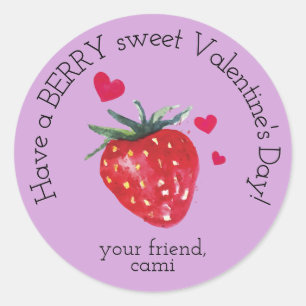 Sticker pour la Saint-Valentin aux fraises sucrées