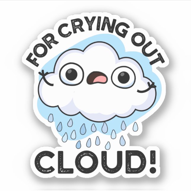 Sticker Pour la séchage Cloud amusant plume météorologique (Devant)