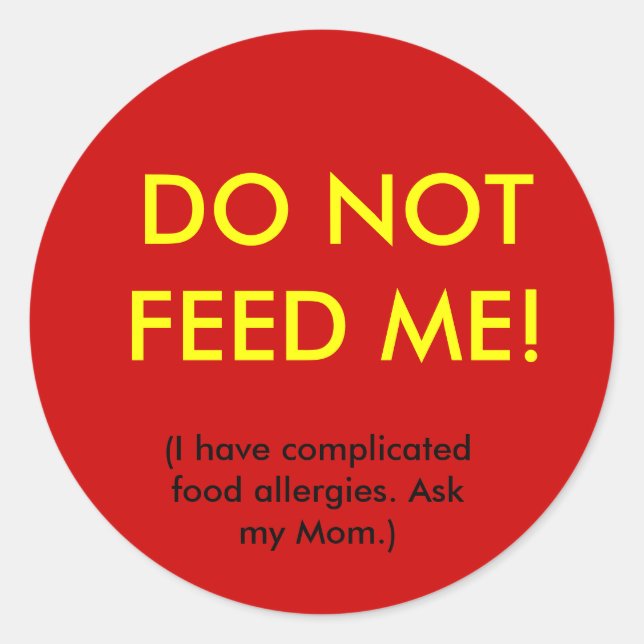 Sticker pour la sécurité anti-allergie des enfants (Devant)