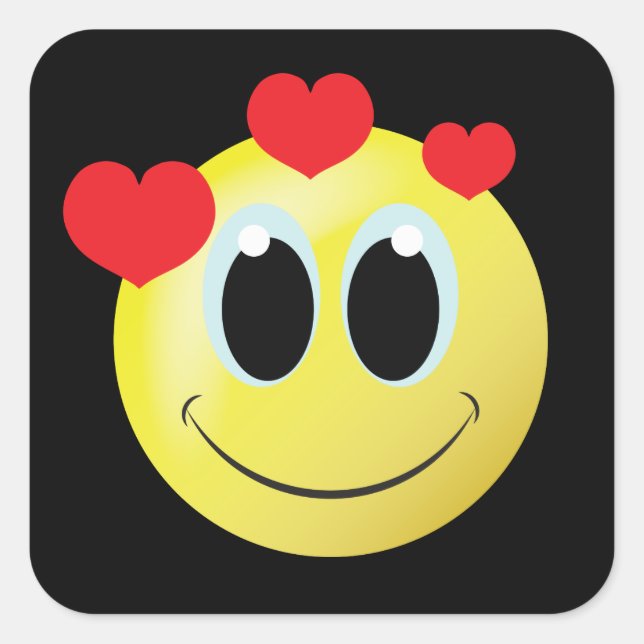 sticker pour l'amour du visage amusant (Devant)