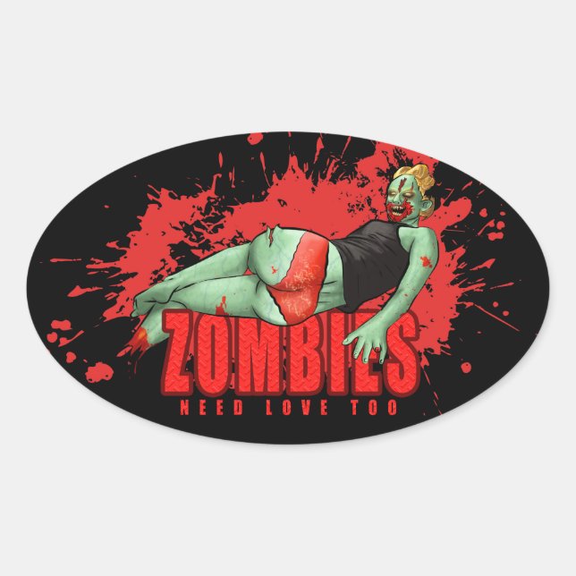 Sticker pour l'amour pour Zombies (Devant)