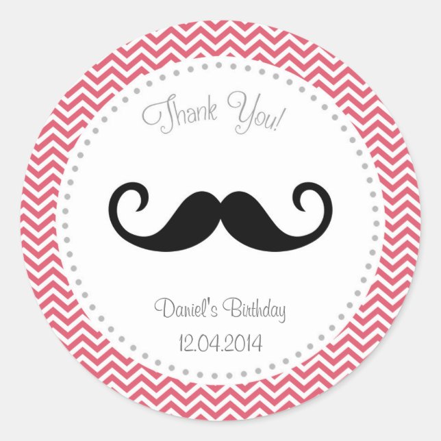 Sticker pour l'anniversaire de la Moustache Chevro (Devant)