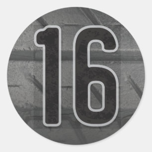 Sticker pour l'anniversaire du 16e garçon