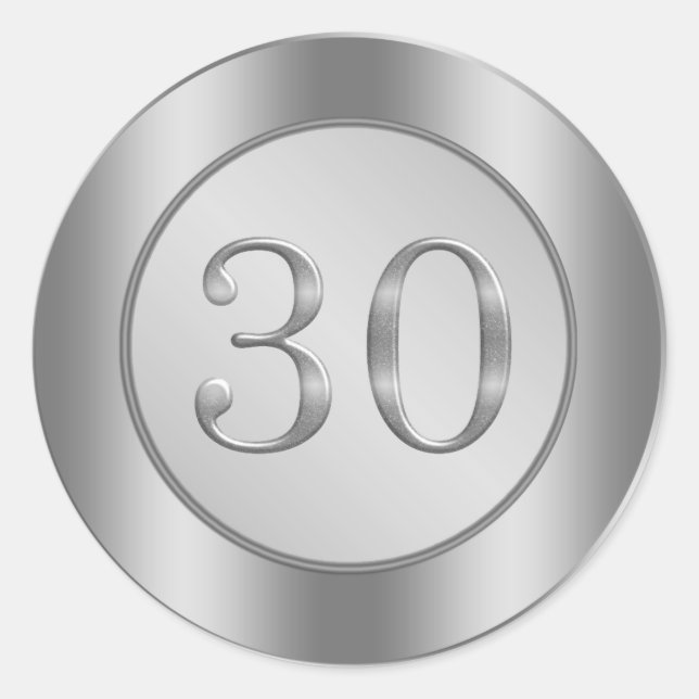 Sticker pour l'anniversaire du 30e Mariage, effet  (Devant)