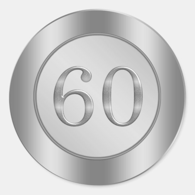Sticker pour l'anniversaire du 60e Mariage, effet  (Devant)