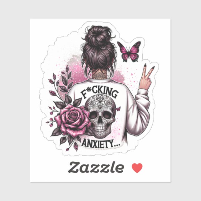 Sticker pour l'anxiété, Sticker pour la santé ment (Feuille)