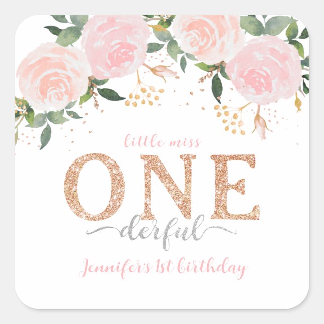 Sticker pour le 1er anniversaire de Little Miss On (Devant)