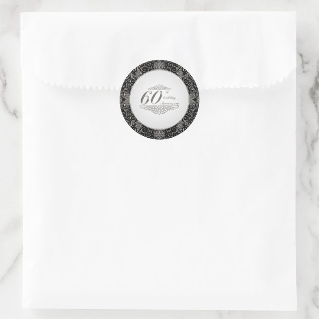 Sticker pour le 60e anniversaire du Mariage (Sac)