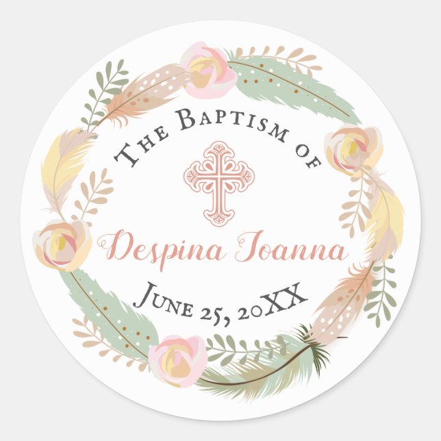Sticker pour le baptême Despina (Devant)