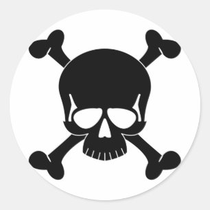 Sticker pour le crâne et les os croisés