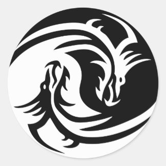Sticker pour le dragon tribal Yin Yang