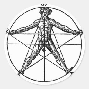 Sticker pour le pentacle humain
