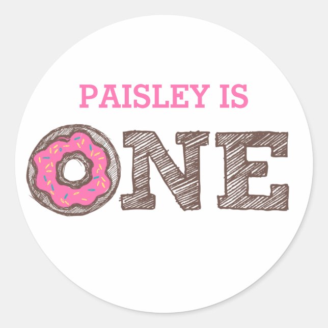 Sticker pour le premier anniversaire de Donut (Devant)