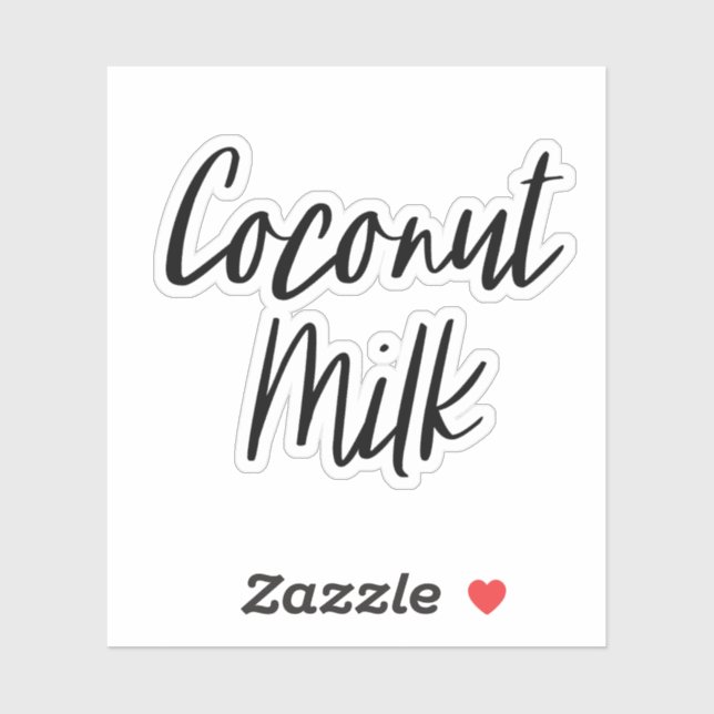 Sticker pour le stockage du lait de coco (Feuille)