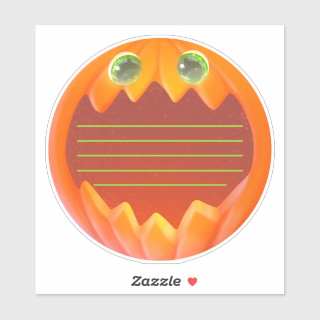 Sticker pour lecteur Citrouille mignon Sticker Hal (Feuille)