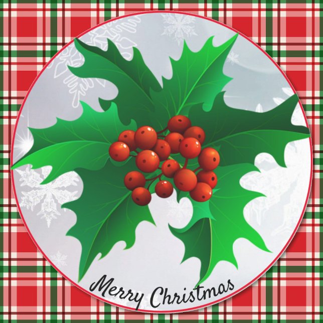 Sticker pour l'enveloppe Holly de Noël pour phoque (Créateur téléchargé)