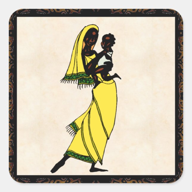 Sticker pour les femmes africaines (Devant)