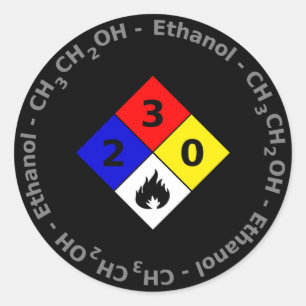Sticker pour les fiches signalétiques d'éthanol