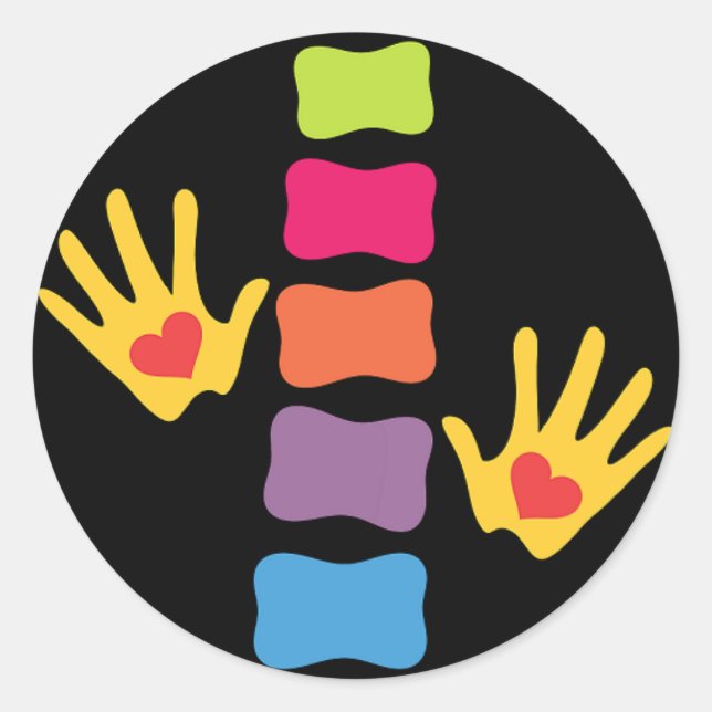 Sticker pour les mains et la colonne vertébrale (Devant)
