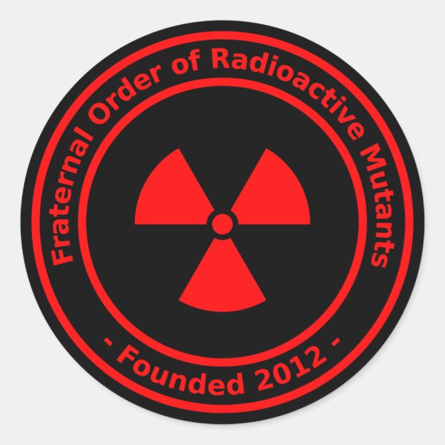 Sticker pour les mutants radioactifs (rouge) (Devant)