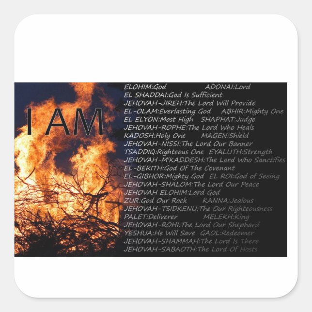 Sticker pour les noms de Dieu (Devant)