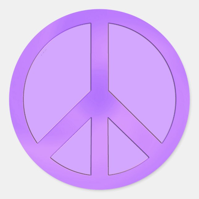 Sticker pour les signes de paix violet (Devant)