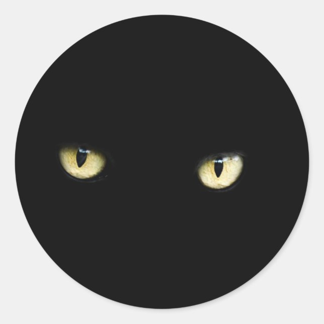 Sticker pour les yeux de chat noir Halloween (Devant)
