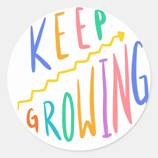Sticker pour l'état d'esprit de croissance "Contin (Devant)