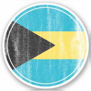Sticker pour l'indépendance des Bahamas Drapeau ba