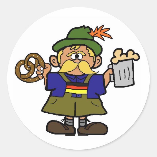 Sticker pour l'Oktoberfest allemand avec bière et  (Devant)